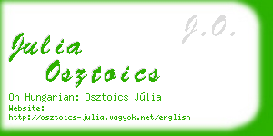 julia osztoics business card