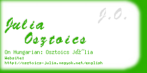 julia osztoics business card